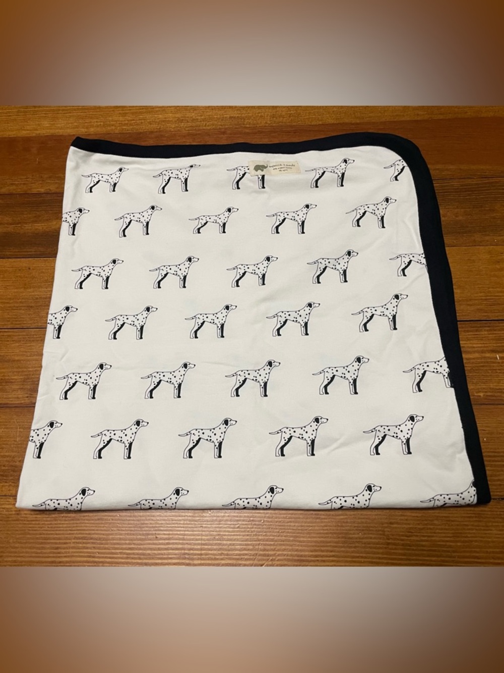 Monica + Andy Dalmatian Print Organic Cotton Coming Home Baby Swaddle Blanket